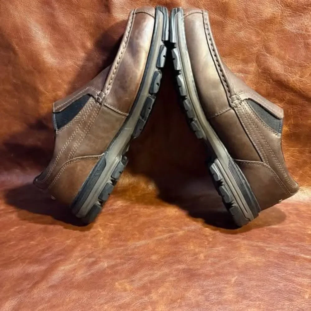 Men's Timberland Rugged Leather Outdoor Trail Slip-Ons - Size 11